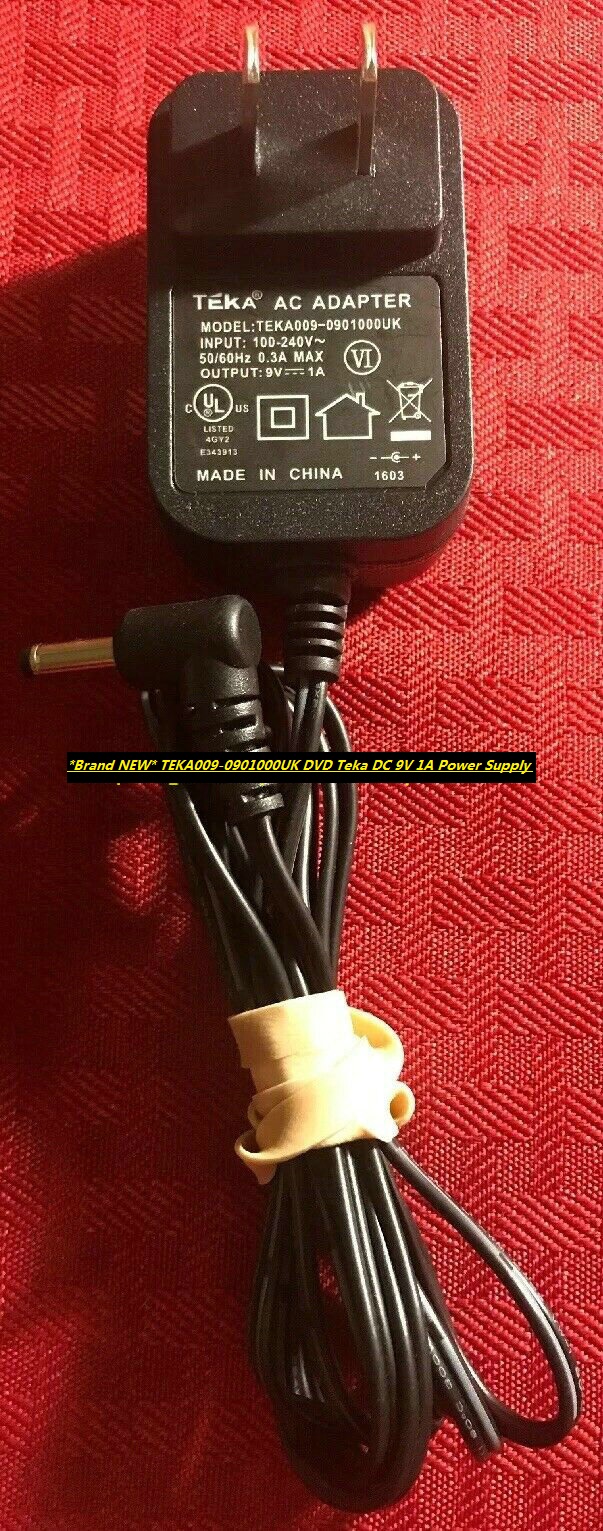 *Brand NEW* TEKA009-0901000UK DVD Teka DC 9V 1A Power Supply - Click Image to Close